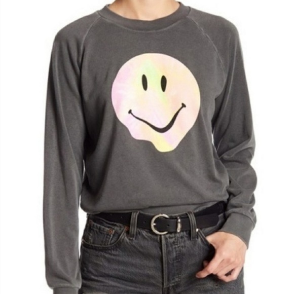 Wildfox • Psychedelic Smiley Face Sweatshirt - Picture 1 of 6